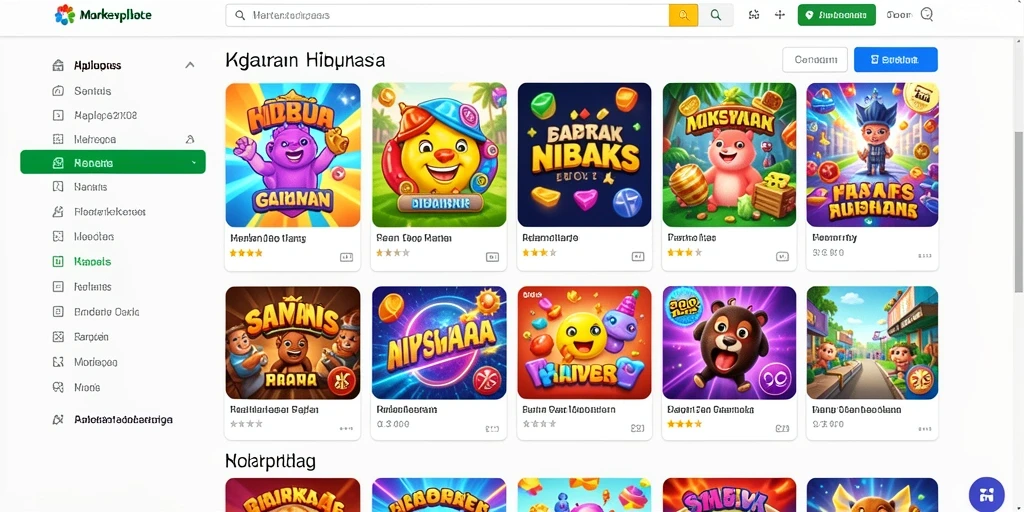 Tampilan awal permainan yang menarik perhatian.
