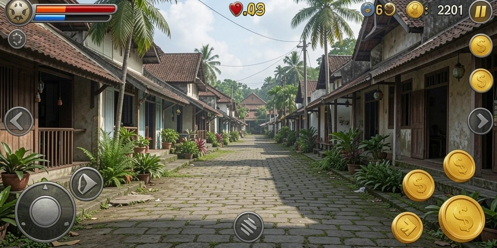 Tampilan awal game yang cerah dan menarik.